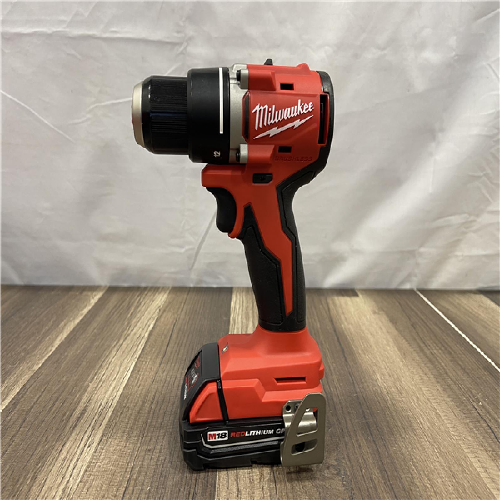 AS-IS-  Milwaukee M18 Compact Next Gen 1/2 in. Brushless Cordless Drill/Driver Kit