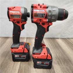 AS-IS- MILWAUKEE FUEL 18V Lithium-Ion Brushless Cordless Hammer Drill and Impact Driver Combo Kit