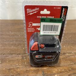 AS-IS Milwaukee 48-11-1850R M18 18V REDLITHIUM XC5.0 Oil Resistant Battery