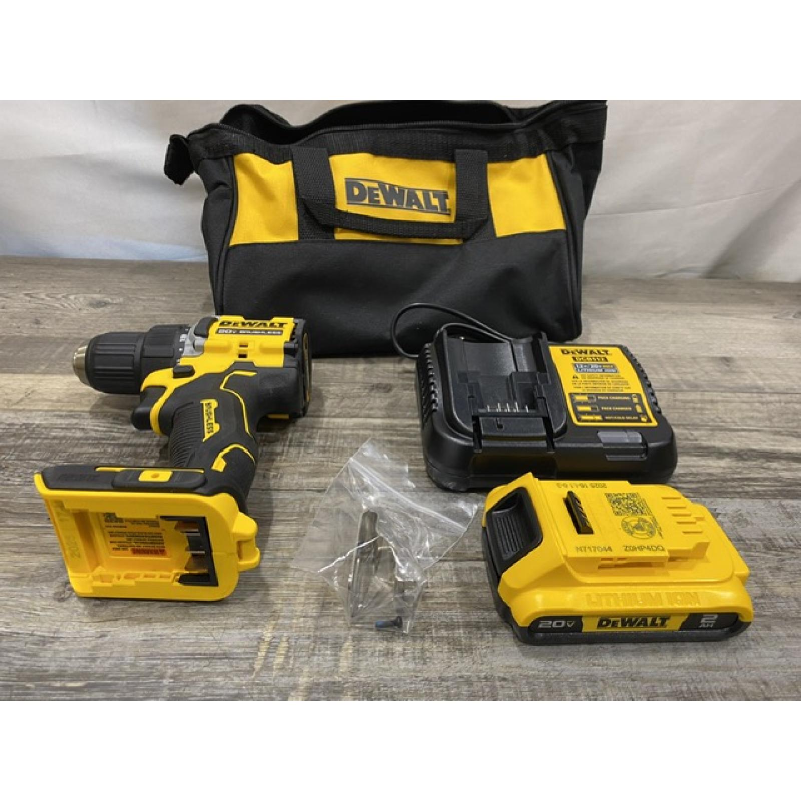 AS-IS DEWALT Atomic 20V Lithium-Ion Cordless Compact 1/2 in. Drill/Driver Kit