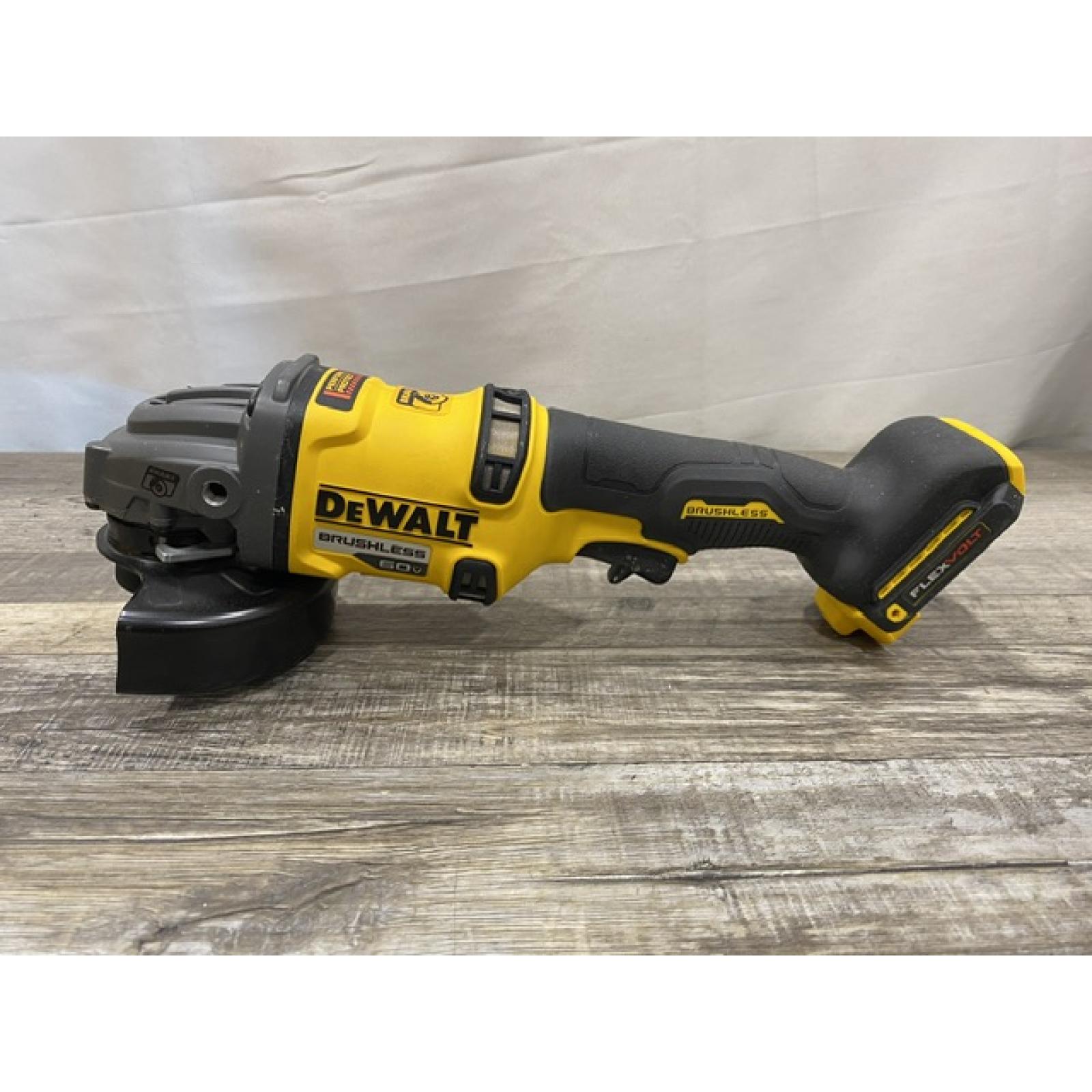 AS-IS DEWALT FLEXVOLT 60V MAX Cordless Brushless 4.5 in. to 6 in. Small Angle Grinder with Kickback Brake (Tool Only)