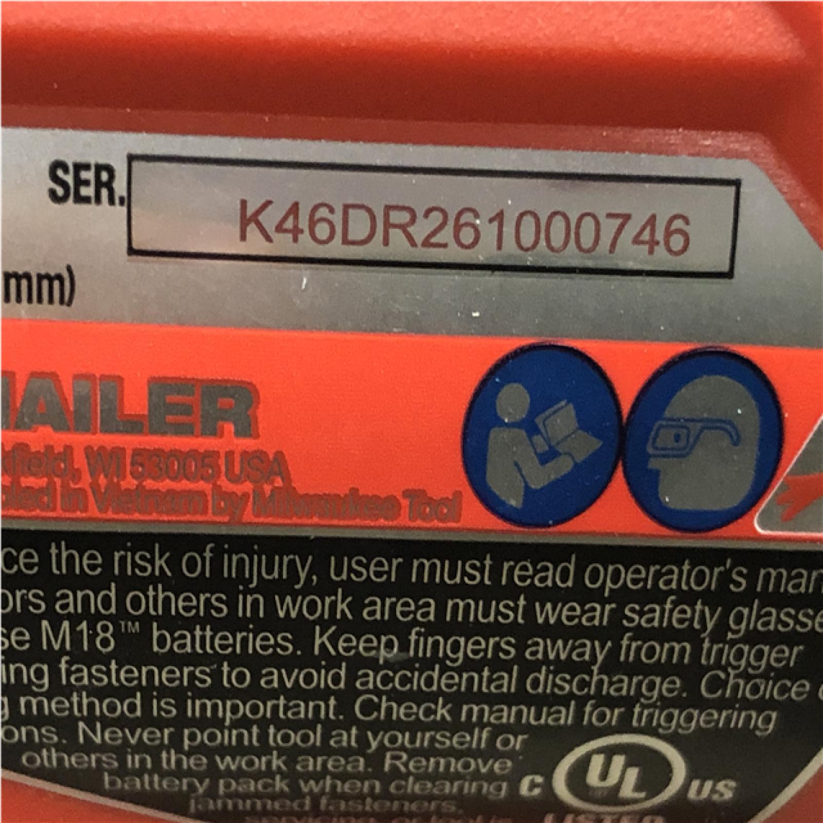 AS-IS Milwaukee FUEL 18-Volt Lithium-Ion Brushless Cordless Gen II 18-Gauge Brad Nailer (Tool-Only)