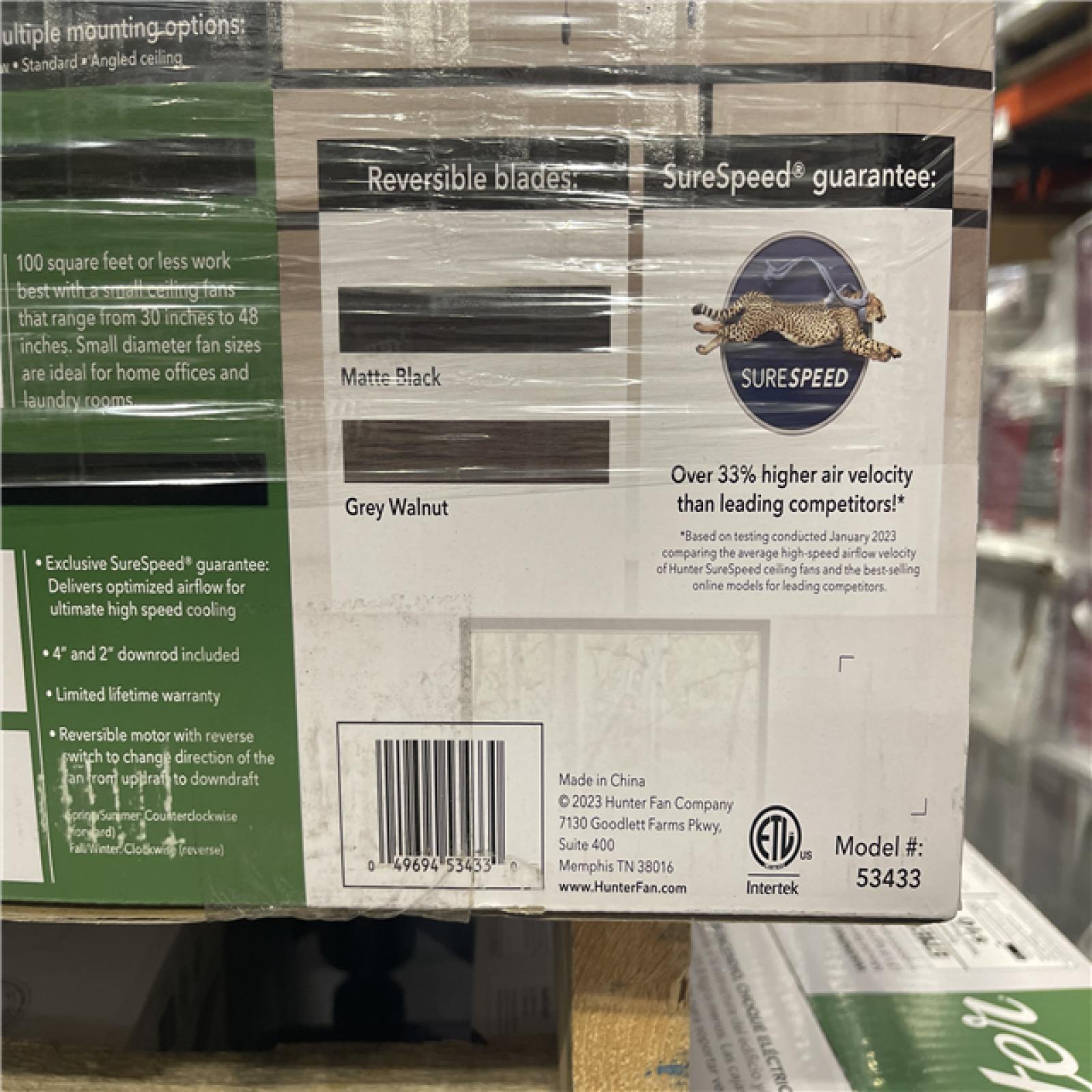 DALLAS LOCATION- NEW!- Hunter Beck 42 in. LED Indoor Matte Black Ceiling Fan PALLET (55 UNITS)