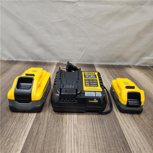 AS-IS- Dewalt 20V MAX POWERSTACK Lithium-Ion Batteries and Charger Starter Kit (1.7 Ah/5 Ah)