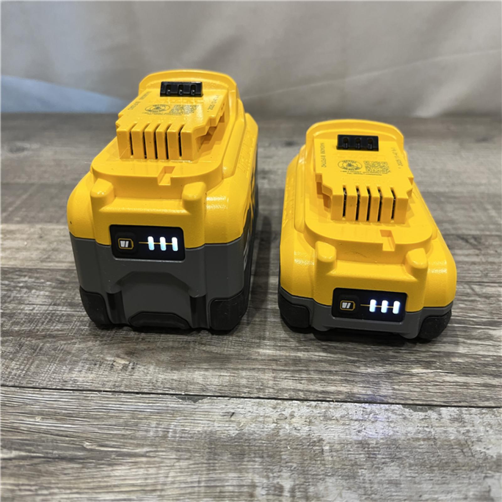 AS-IS DEWALT 20V XR Lithium-Ion Starter Pack with 8.0 Ah and 4.0 Ah Battery Packs and Charger