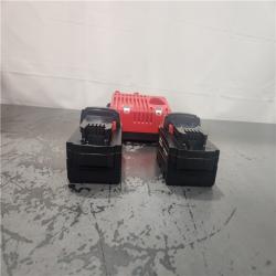 AS-IS- Milwaukee 18-Volt Lithium-Ion XC Starter Kit with Two 5.0Ah Batteries and Charger