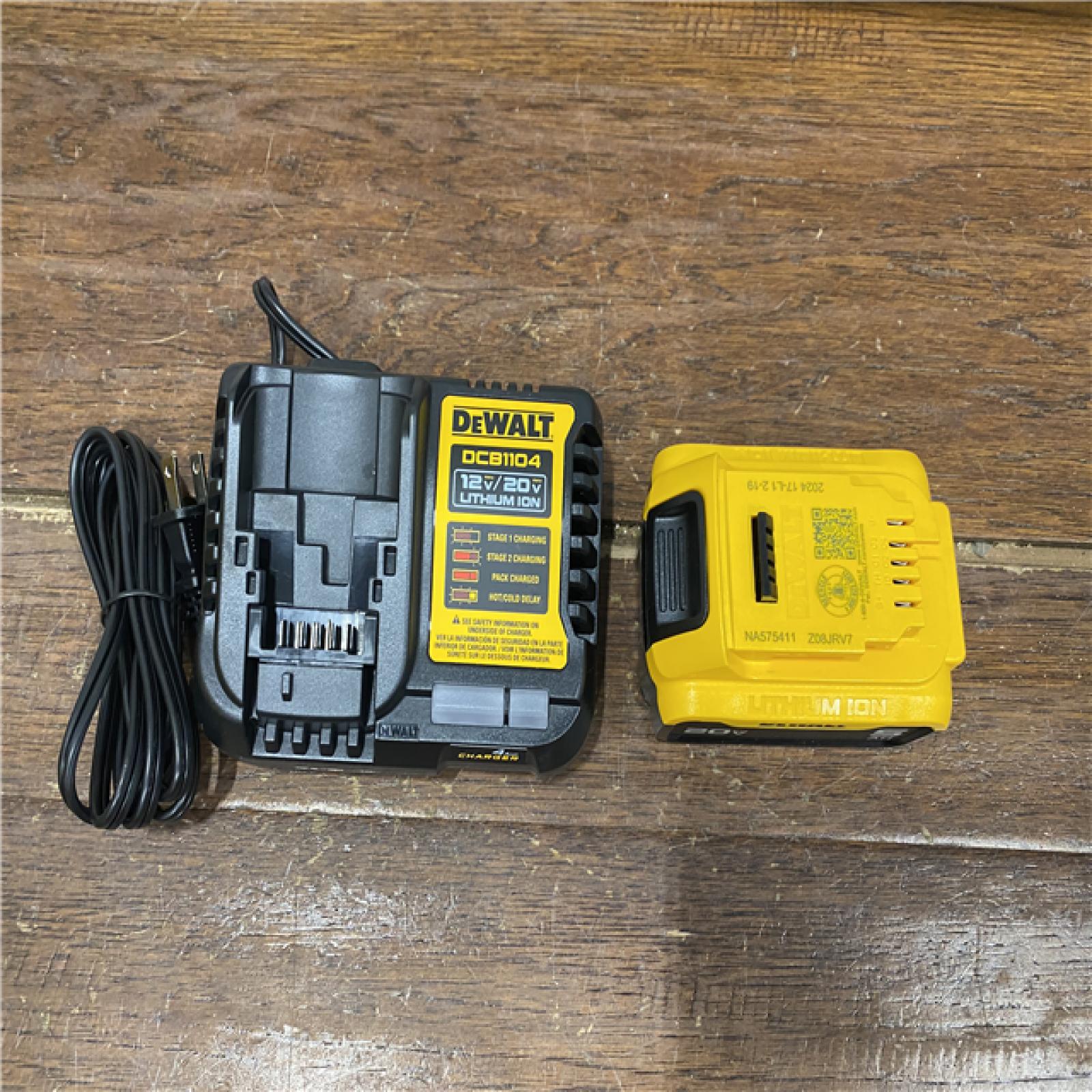 AS-IS DEWALT 20-Volt Maximum XR 5.0 Ah Battery Pack and Charger