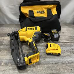 AS-IS DEWALT 20V MAX XR 16-Gauge Electric Cordless Angled Finishing Nailer Kit