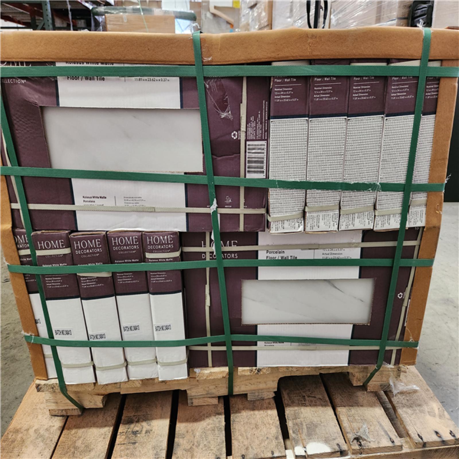 Phoenix Location Home Decorators Collection Kolasus White 12 in. x 24 in. Matte Porcelain Stone Look Floor and Wall Tile (433 sq. ft. 28 Case)