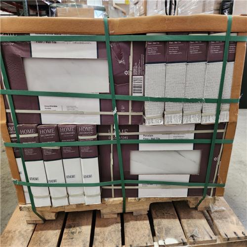 Phoenix Location Home Decorators Collection Kolasus White 12 in. x 24 in. Matte Porcelain Stone Look Floor and Wall Tile (433 sq. ft. 28 Case)