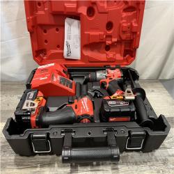 AS-IS  Milwaukee FUEL 18V Lithium-Ion Brushless Cordless Hammer Drill and Impact Driver Combo Kit