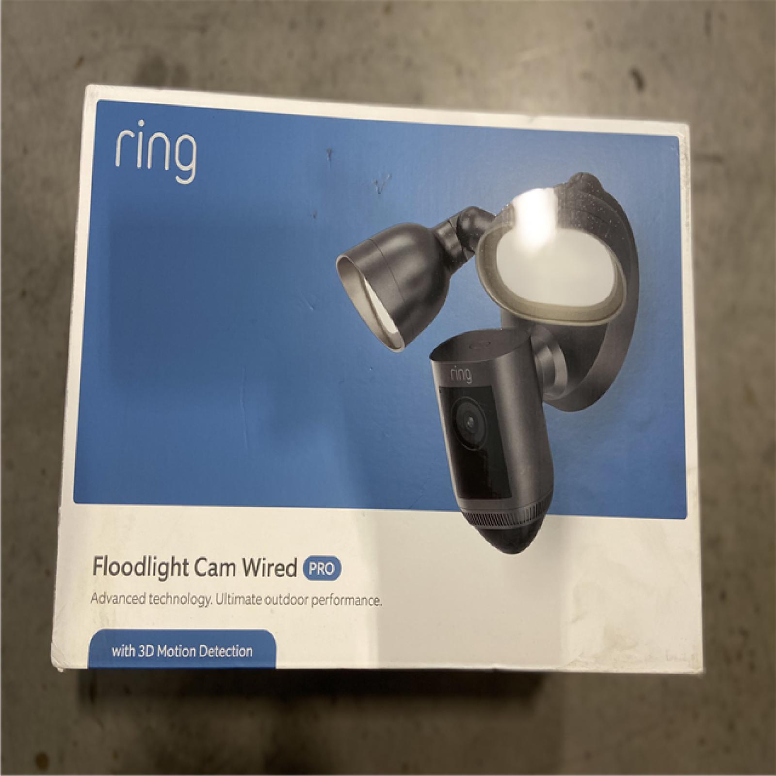 NEW! - Ring Floodlight Cam Pro Wired - Outdoor Smart Security Camera with 3D Motion Detection,