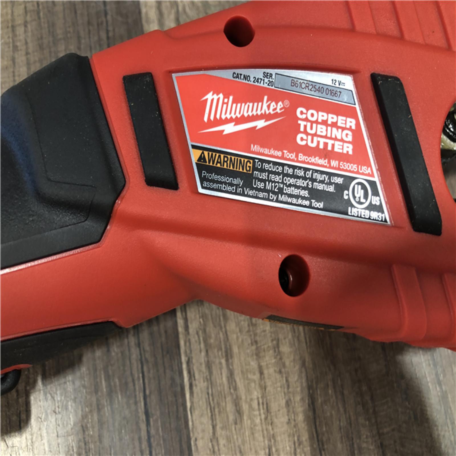 AS-IS Milwaukee M12 12V Lithium-Ion Cordless Copper Tubing Cutter (Tool-Only)