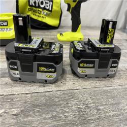 AS-IS RYOBI ONE+ HP 18V Brushless Cordless 4-Mode 1/2 in. High Torque Impact Wrench Kit with (2) 4.0 Ah Batteries and Charger