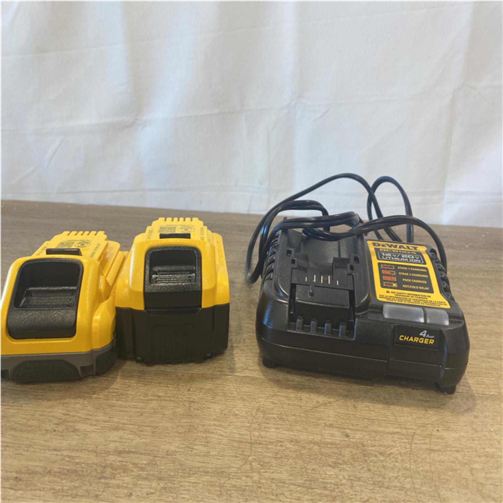 AS-IS DEWALT 20V MAX Lithium-Ion Starter Kit with 4.0 Ah and 5.0 Ah Batteries and Charger
