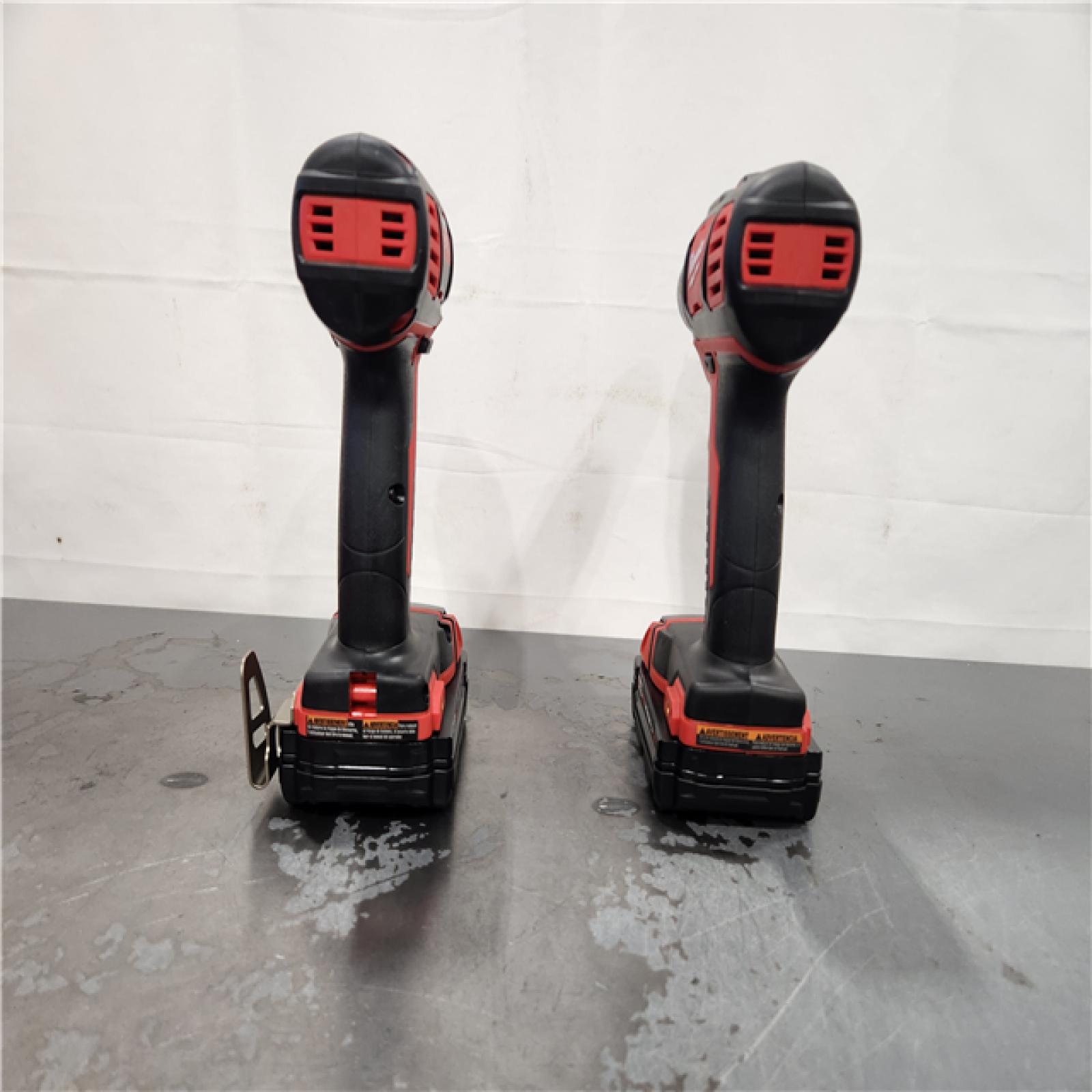 AS-IS- Milwaukee 18V Cordless Brushed 2-Tool Drill/Driver and Impact Driver Kit