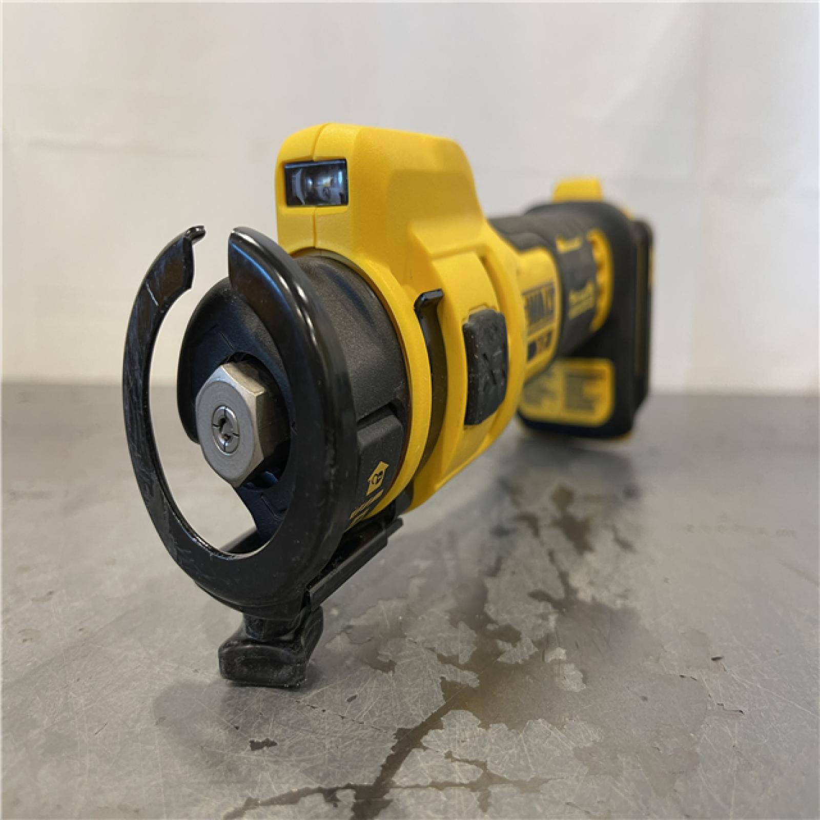AS-IS - DeWalt XR 20-Volt Lithium-Ion Cordless Rotary Drywall Cut-Out Tool with 20-Volt MAX POWERSTACK Compact Battery