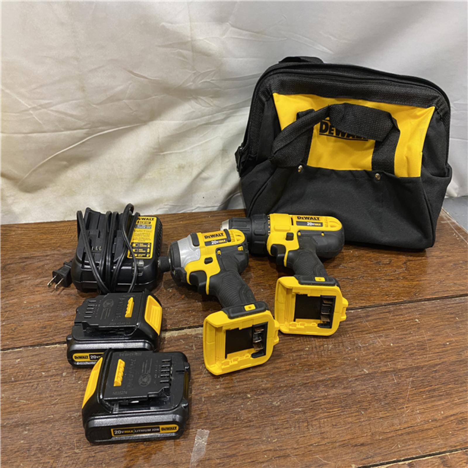 AS-IS DeWALTA® 20V MAX Cordless Drill Driver/Impact Driver Combo Kit 1.3 Ah Lithium Ion