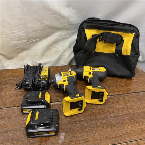 AS-IS DeWALTA® 20V MAX Cordless Drill Driver/Impact Driver Combo Kit 1.3 Ah Lithium Ion