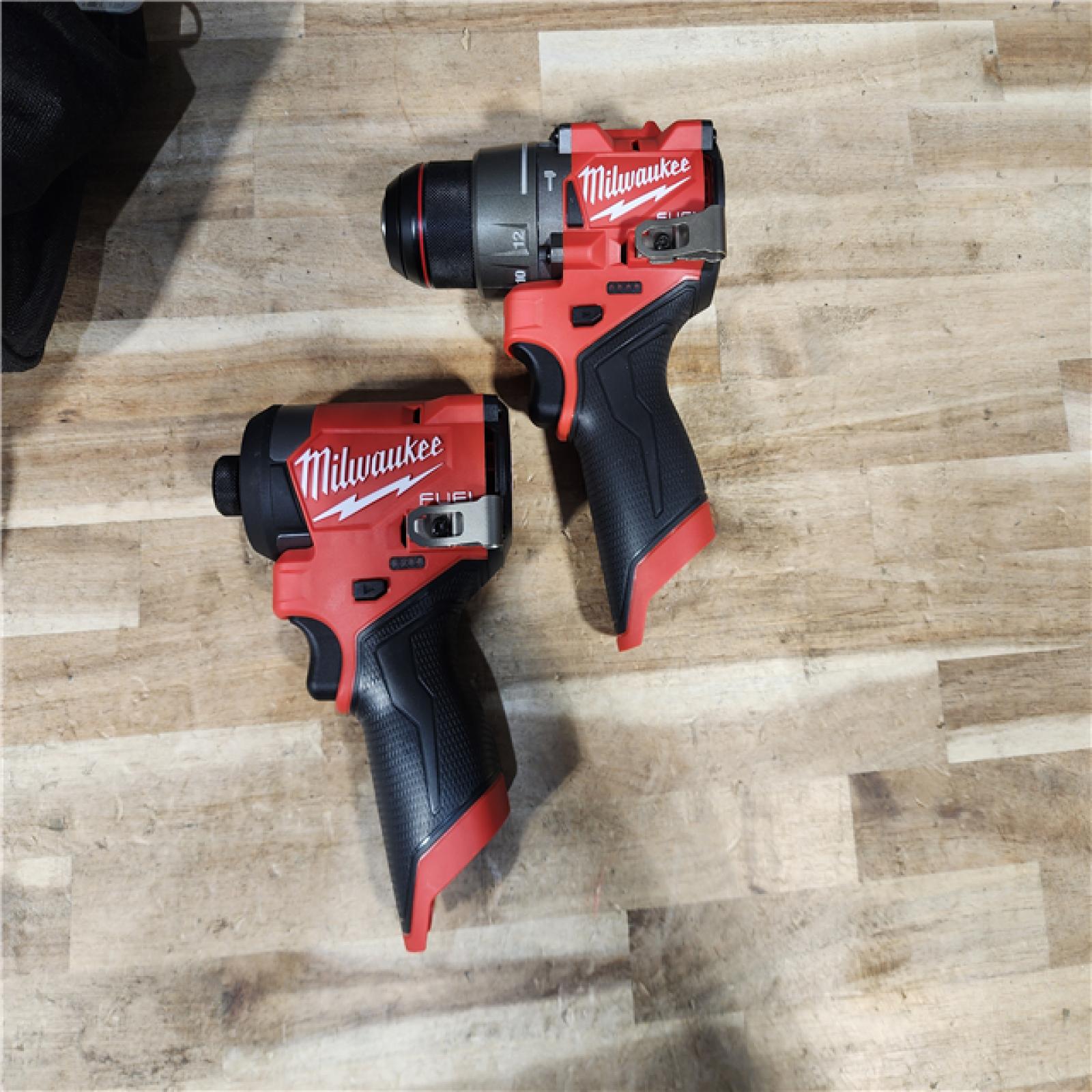 HOUSTON LOCATION - AS-IS (APPEARS LIKE NEW) Milwaukee  FUEL 12-Volt Lithium-Ion Brushless Cordless Hammer Drill and Impact Driver Combo Kit