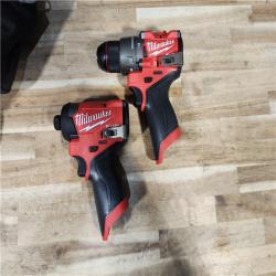 HOUSTON LOCATION - AS-IS (APPEARS LIKE NEW) Milwaukee  FUEL 12-Volt Lithium-Ion Brushless Cordless Hammer Drill and Impact Driver Combo Kit