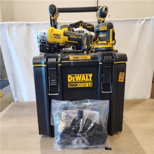 AS-IS- DEWALT 20V Lithium-Ion Cordless 6-Tool Combo Kit with 5.0 Ah and 2.0 Ah Batteries  Charger and Tough System 2.0 Rolling Toolbox