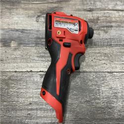 AS-IS Milwaukee 12-Volt Lithium-Ion Compact Brushless Cordless 1/4 in. Impact Driver Kit