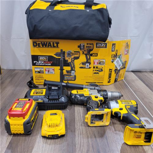 AS-IS DEWALT 20V MAX Cordless Brushless Hammer Drill/Driver 2 Tool Combo Kit with FLEXVOLT ADVANTAGE