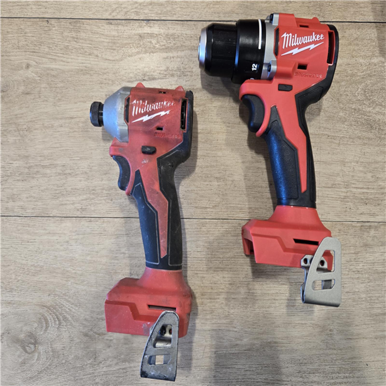AS-IS Milwaukee 18V Lithium-Ion Brushless Cordless Compact Drill/Impact Combo Kit