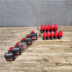 HOUSTON LOCATION - AS-IS MILWAUKEE BATTERY PACK QTY - 15