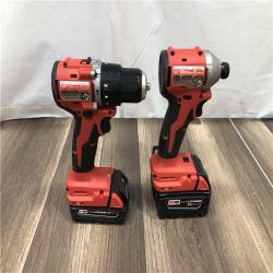AS-IS Milwaukee 18-Volt Lithium-Ion Brushless Cordless Compact Hammer Drill/Impact Combo Kit