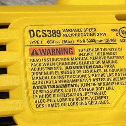 AS-IS DEWALT FLEXVOLT 60V MAX Cordless Brushless Reciprocating Saw (Tool Only)