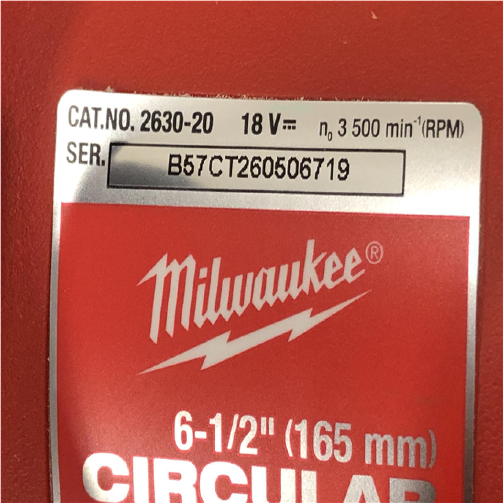 AS-IS Milwaukee 18V Lithium-Ion Cordless 6-1/2 in. Circular Saw (Tool-Only)