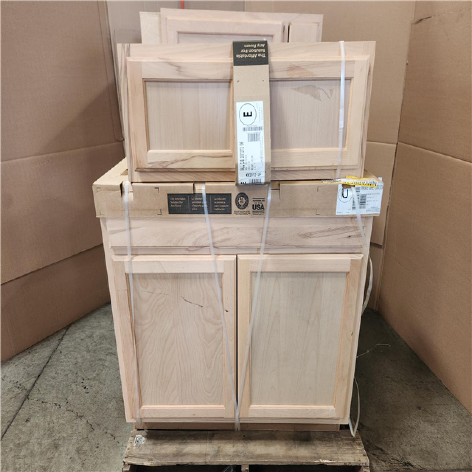 Phoenix AS-IS Mixed Hampton Bay Assembled Wall Bridge Kitchen Cabinet (4-Cabinets)
