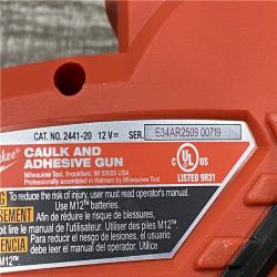 AS-IS Milwaukee 12V Lithium-Ion Cordless 10 oz. Adhesive and Caulk Gun (Tool-Only)