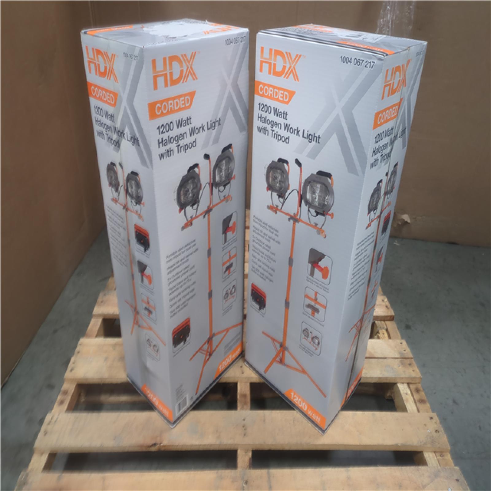 CALIFORNIA AS-IS HDX CORDED 1200 W HALOGEN WORK LIGHT