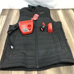 AS-IS Milwaukee Men's X-Large 12-Volt Lithium-Ion Cordless Axis Black Heated Vest Kit
