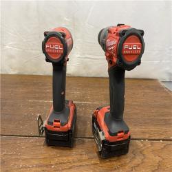 AS-IS MILWAUKEE M18 FUEL 18V Lithium-Ion Brushless Cordless Hammer Drill and Impact Driver Combo Kit (2-Tool) with 2 Batteries