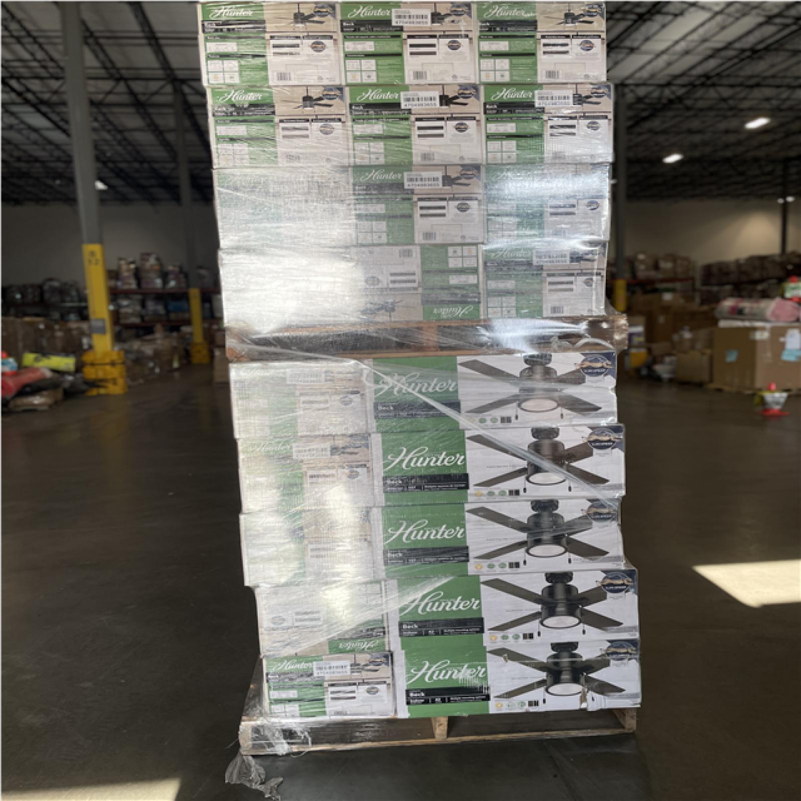DALLAS LOCATION - Hunter Beck 42 in. LED Indoor Matte Black Ceiling Fan with Light PALLET-(54 UNITS)