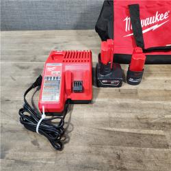 HOUSTON LOCATION - AS-IS MILWAUKEE 2 TOOL COMBO KIT W/ (2) BATTERY & CHARGER