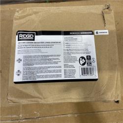 NEW!  - RIDGID 18V Lithium-Ion (2) 4.0 Ah Battery Starter Kit with Charger and Bag