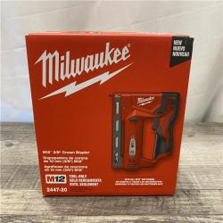 NEW - Milwaukee 12-Volt Lithium-Ion Cordless 3/8 in. Crown Stapler (Tool-Only)