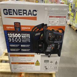 Dallas Location - As-Is Generac 12 500/9500-Watt Electric Start Tri Fuel Portable Generator