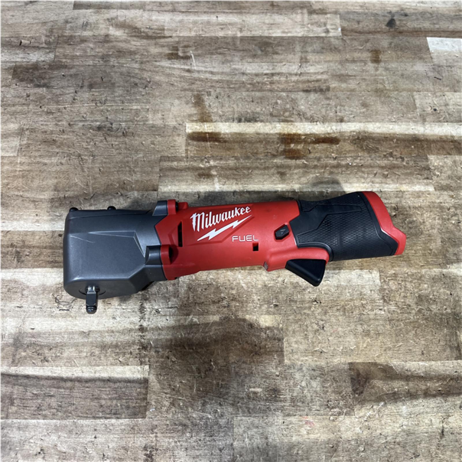 Houston Location AS-IS Milwaukee  FUEL 12V Lithium-Ion Brushless Cordless 3/8 in. Right Angle Impact Wrench (Tool-Only)