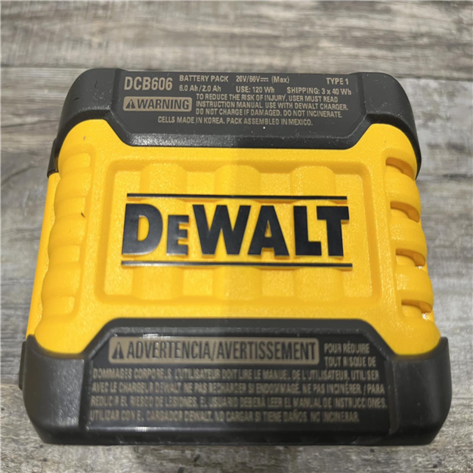 AS-IS DEWALT FLEXVOLT 20V/60V MAX Lithium-Ion 6.0Ah Battery Pack Kit