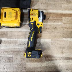 HOUSTON LOCATION - AS - IS DEWALT ATOMIC 20V MAX Lithium-Ion Cordless 1/4 in. Brushless Impact Driver Kit