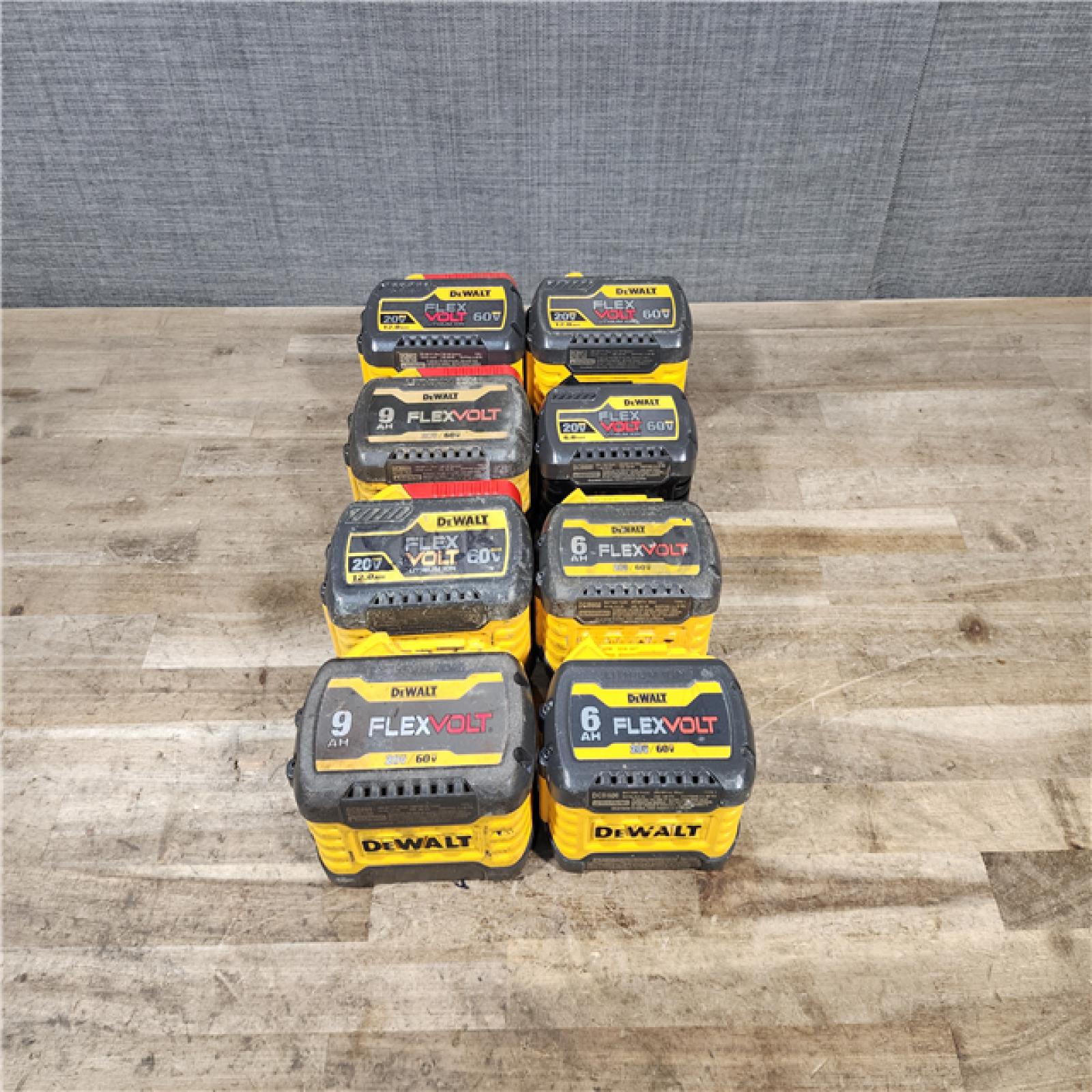 HOUSTON LOCATION - AS-IS DEWALT FLEXVOLT BATTERY PACK QTY - 8