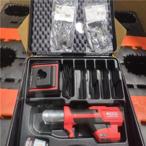 California AS-IS Ridgid RP 115 Mini Press Tool Kit  Includes (1) Battery  Charger & Hard Case