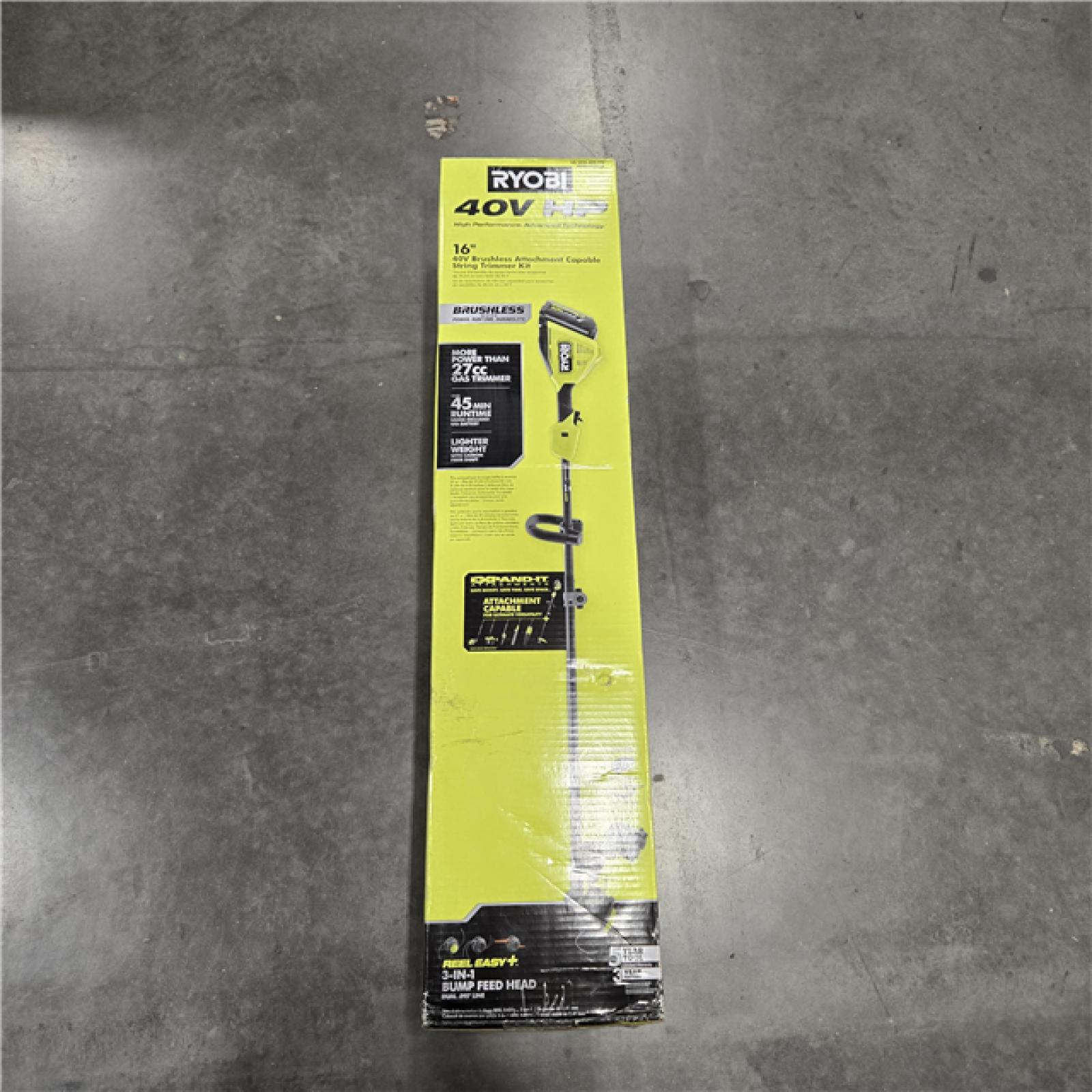 NEW! - RYOBI 40V HP Brushless Attachment Capable String Trimmer Kit