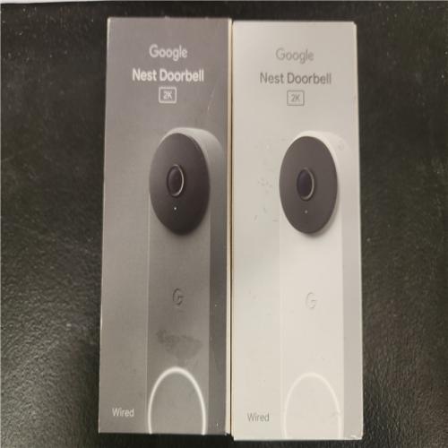 Phoenix AS-IS Google Nest Doorbell (Wired  3rd Gen) - Smart Wi-Fi Video Doorbell Camera (2-Pack)